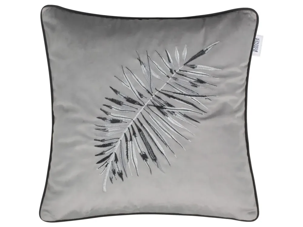Stoeckel & Grimmler Kissenhülle Jungle, Grau 38x38 cm Grau | Schubiger Möbel