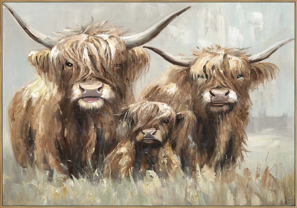 image LAND Gemälde Three Cattles  | Schubiger Möbel