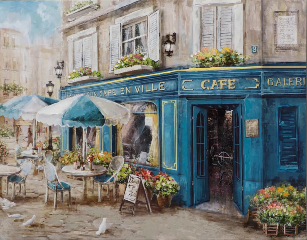 image LAND Bild Französisches Café in Blau  | Schubiger Möbel