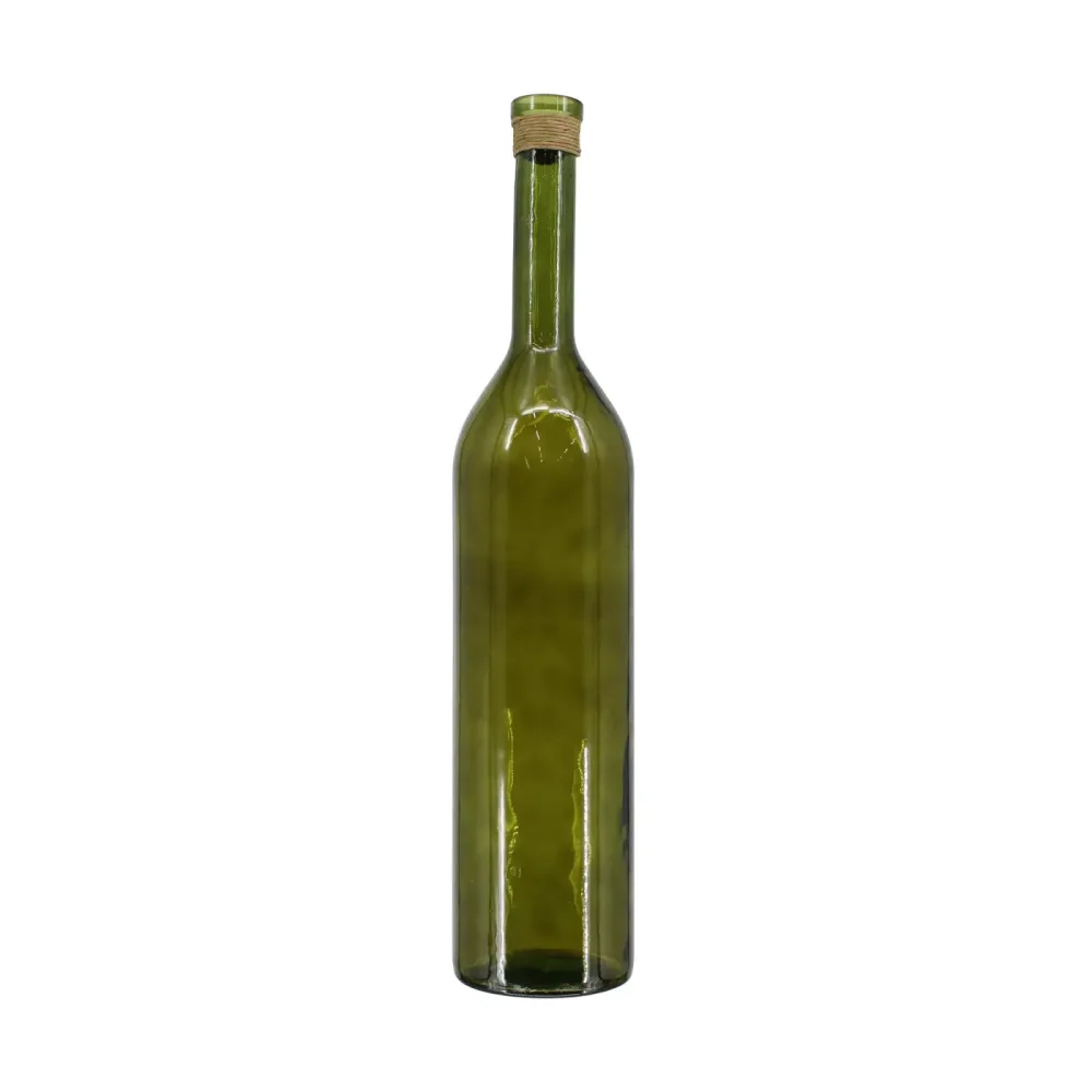 Decofinder Vase Flasche Glas, Olivgrün H: 100 cm  | Schubiger Möbel