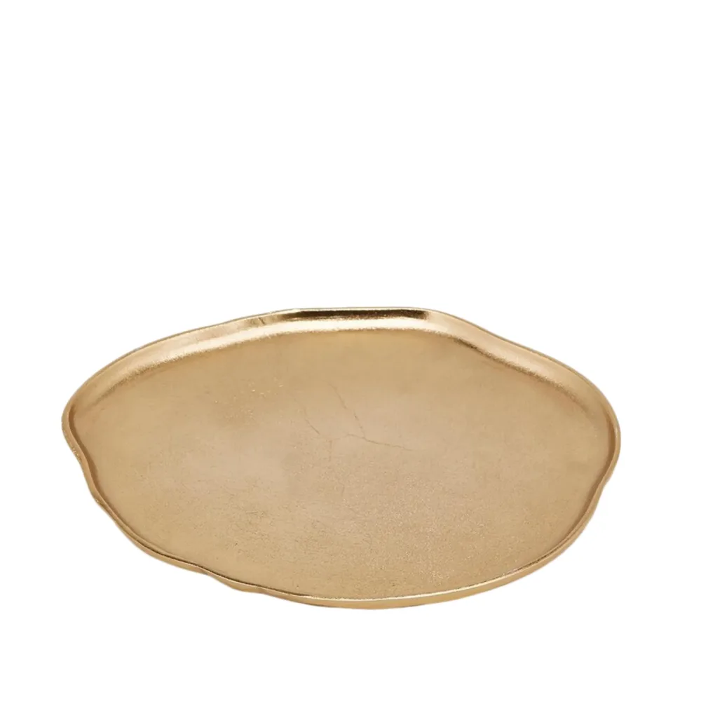 Edg Teller Aluminium Gold D: 30 cm  | Schubiger Möbel