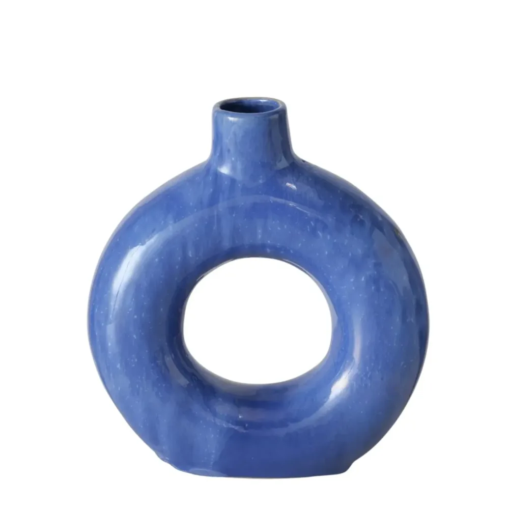 Boltze Vase Peruya Blau H: 21cm  | Schubiger Möbel