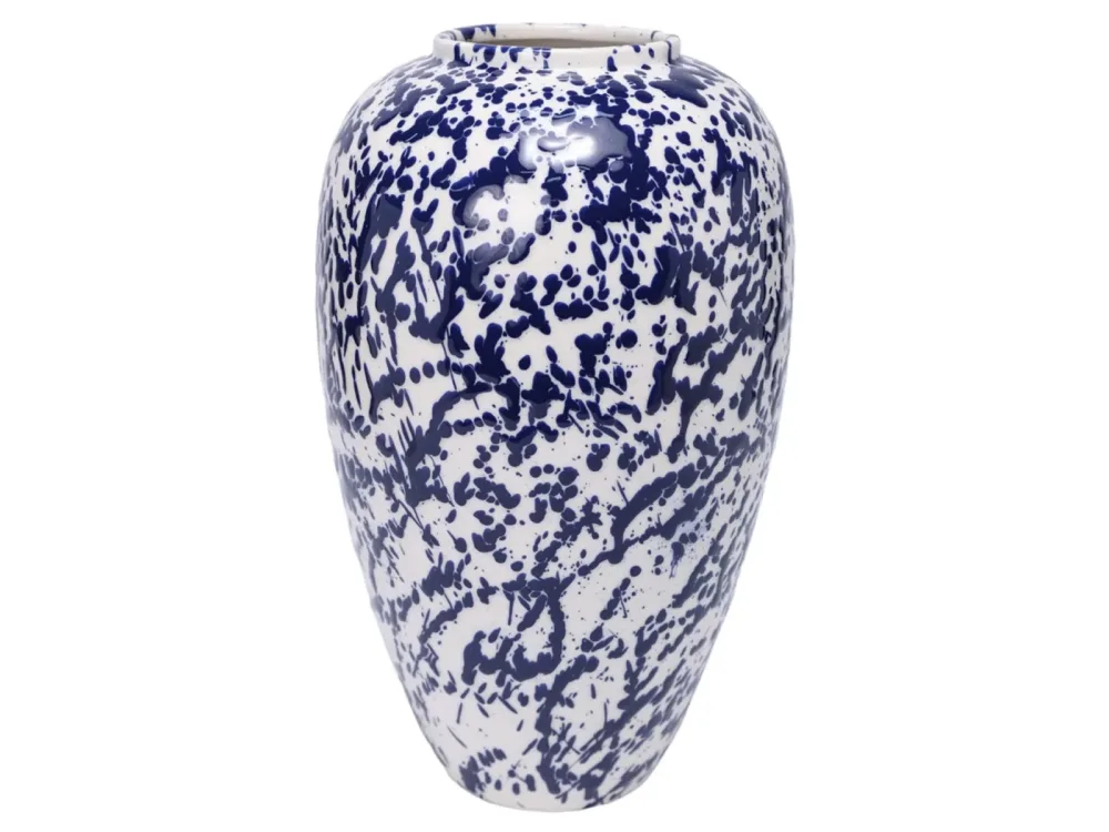 Decofinder Vase Kalamos Keramik Blau Weiss Weiss | Schubiger Möbel
