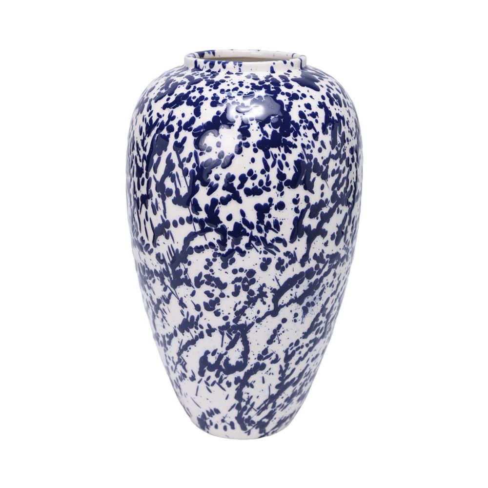 Decofinder Vase Kalamos Keramik Blau Weiss Weiss | Schubiger Möbel