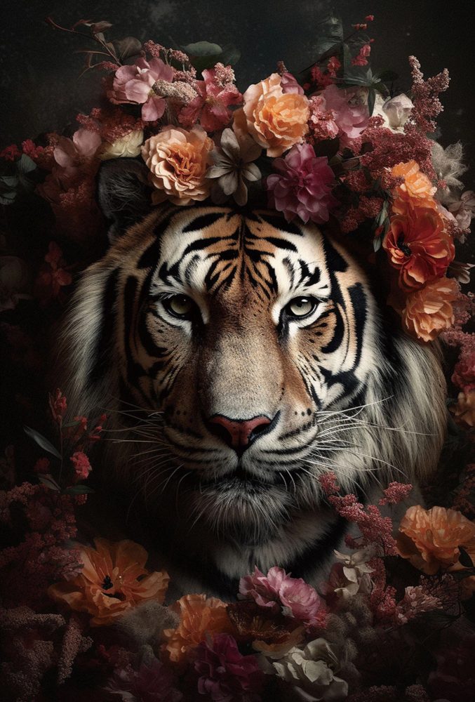 image LAND Glasbild Tiger Fowers  | Schubiger Möbel