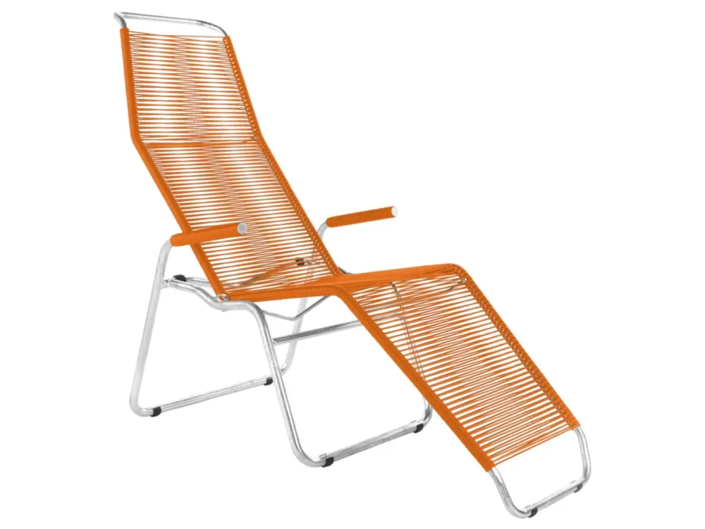 Schaffner Spaghetti-Liege Brissago Feuerverzinkt Orange | Schubiger Möbel