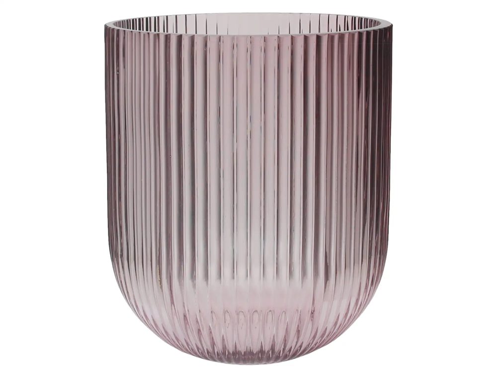 Kaheku Glasvase Struktur Rosa H: 24 cm  | Schubiger Möbel
