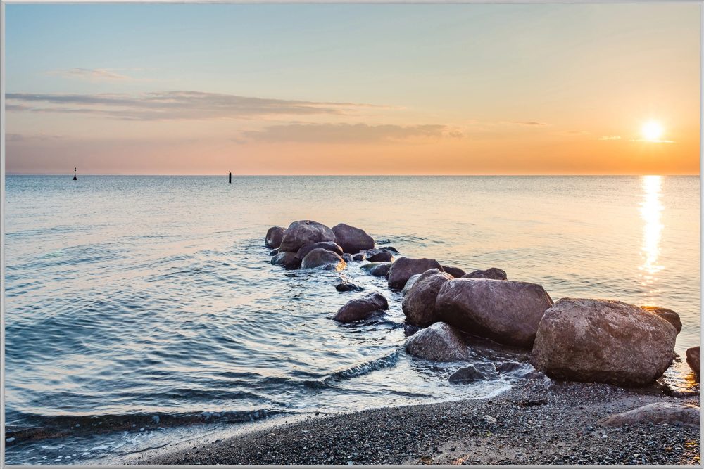 image LAND Bild mit Rahmen Sonnenuntergang am Meer 1  | Schubiger Möbel