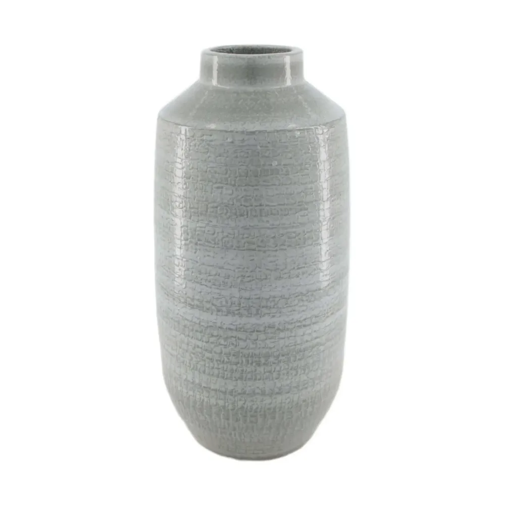 Decofinder Vase Keramik, Hellgrau H: 40 cm  | Schubiger Möbel