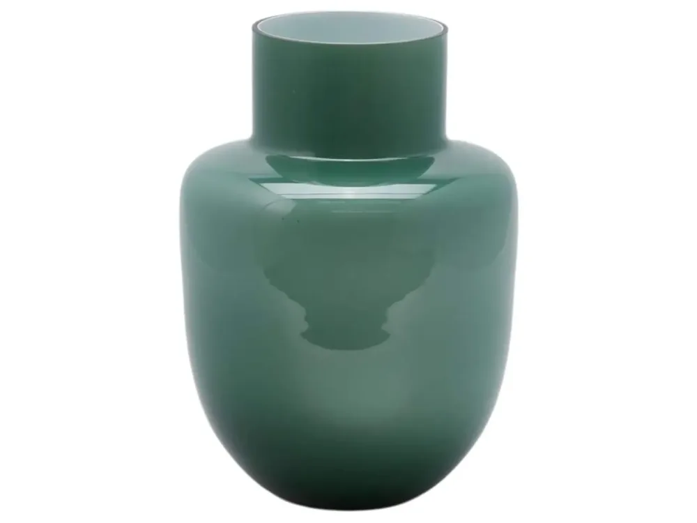 Edg Vase Glas Grün H: 31 cm Grün | Schubiger Möbel