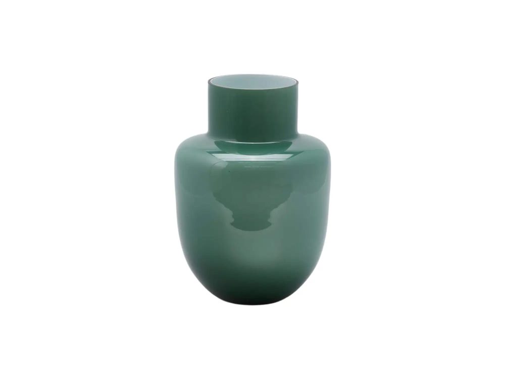 Edg Vase Glas Grün H: 31 cm Grün | Schubiger Möbel