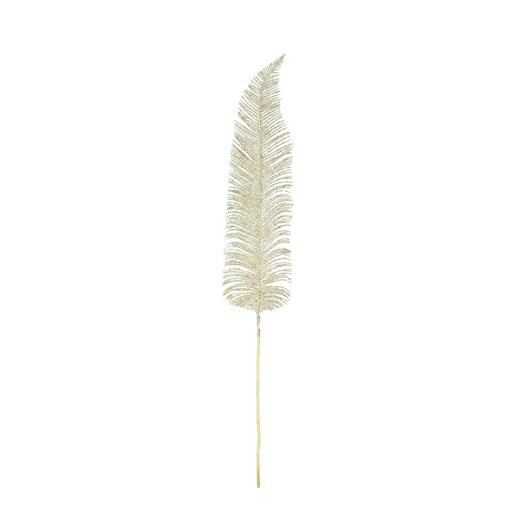 Decofinder Kunstblume Feder, Silberglitter  | Schubiger Möbel