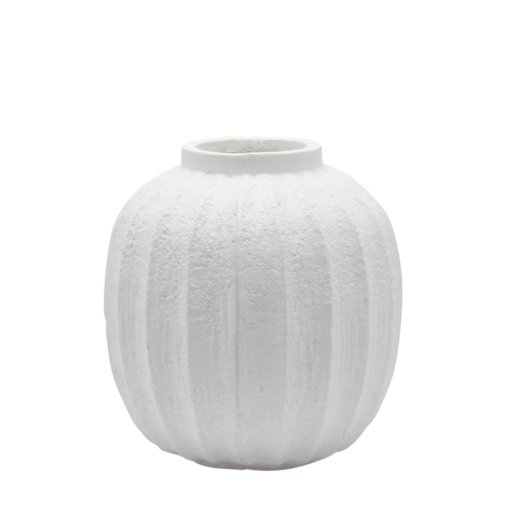 Edg Vase Rillen Keramik H: 30 cm  | Schubiger Möbel