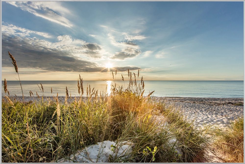 image LAND Bild mit Rahmen Sonnenuntergang am Meer  | Schubiger Möbel