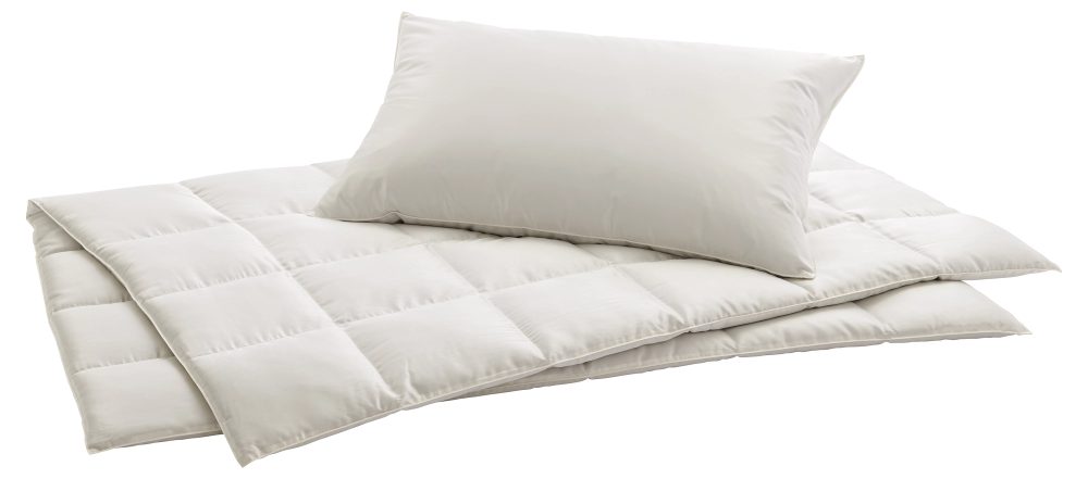Billerbeck Ganzjahresduvet Eider Caro Champagne Weiss | Schubiger Möbel