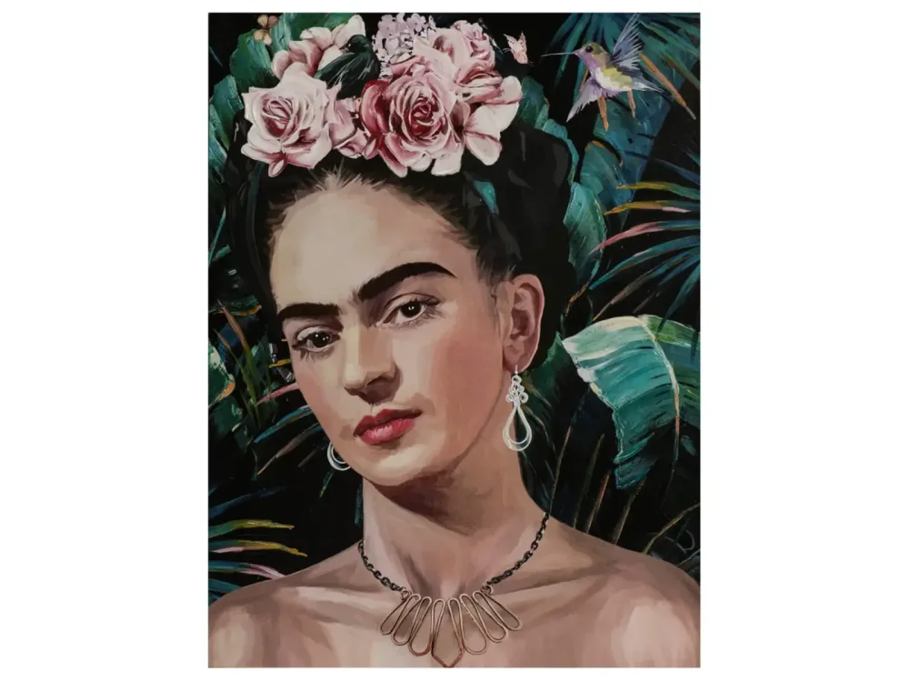 image LAND Bild Melancholische Schönheit mit Blumen  | Schubiger Möbel