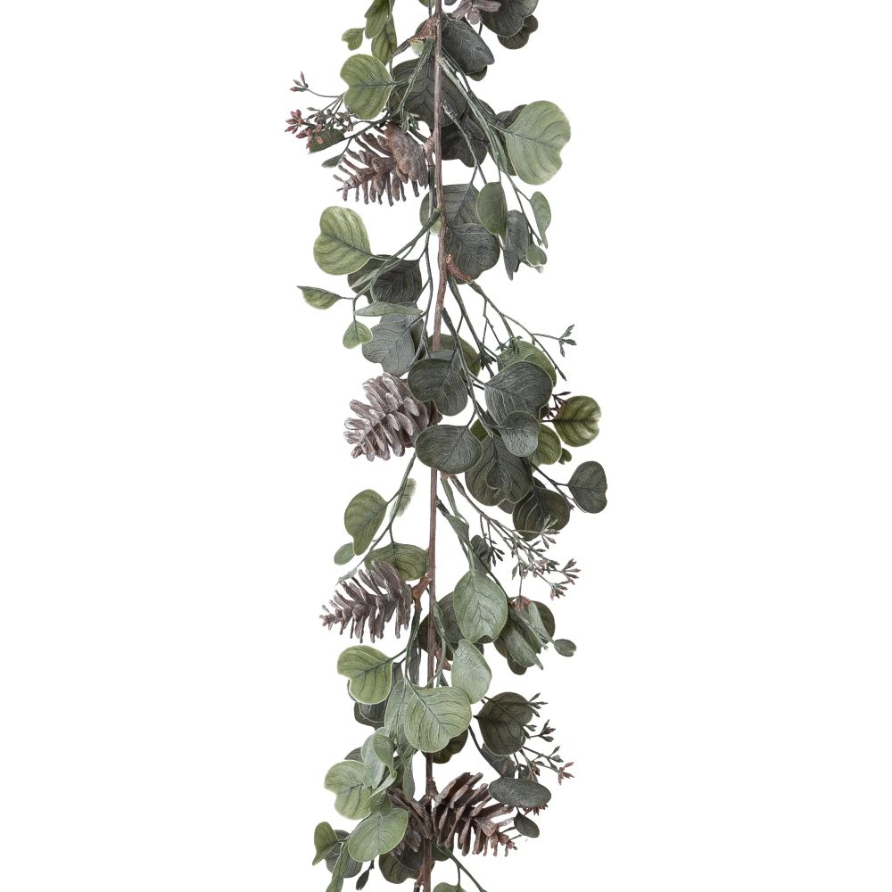 Gasper Kunstblumen Eukalyptus-Mixgirlande, Grau-Grün H: 175 cm  | Schubiger Möbel