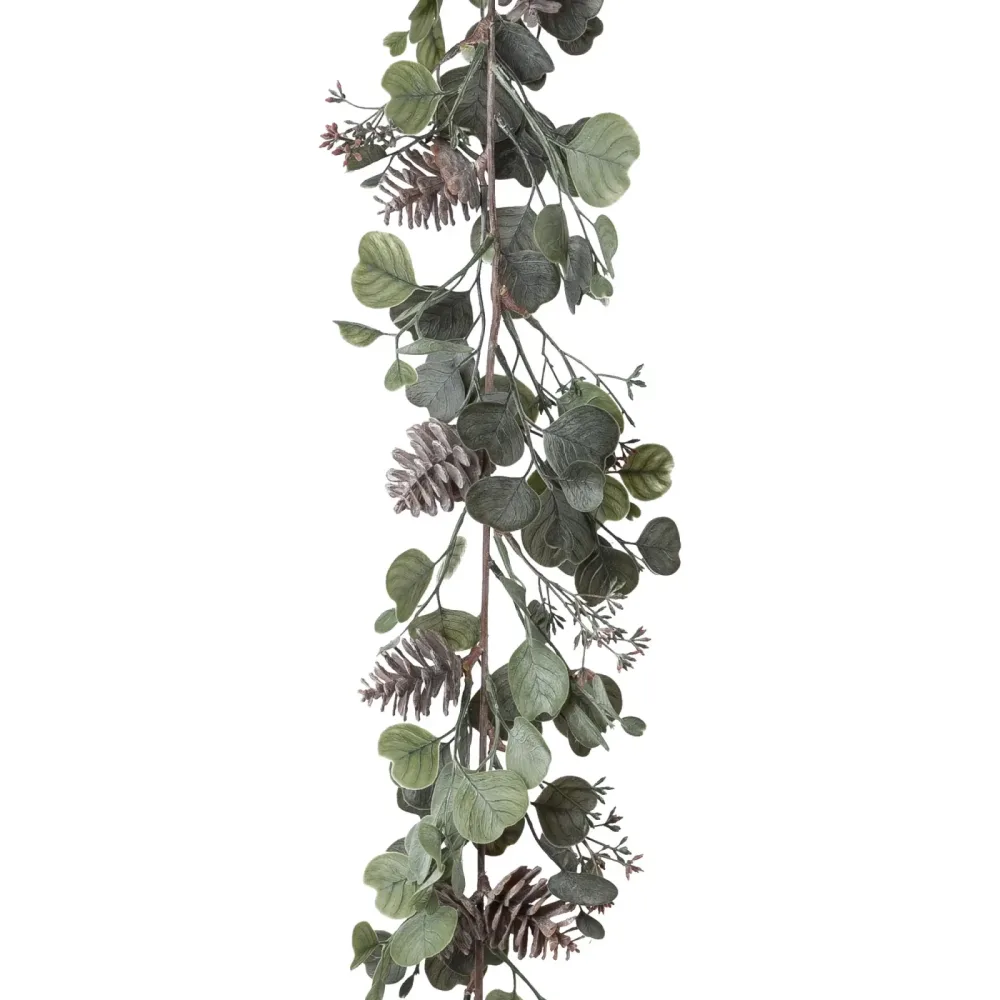 Gasper Kunstblumen Eukalyptus-Mixgirlande, Grau-Grün H: 175 cm  | Schubiger Möbel