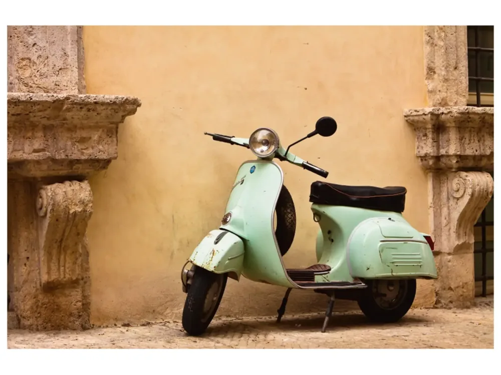 image LAND Digitaldruck auf Acrylglas Dolce Vita! Italienischer Roller  | Schubiger Möbel