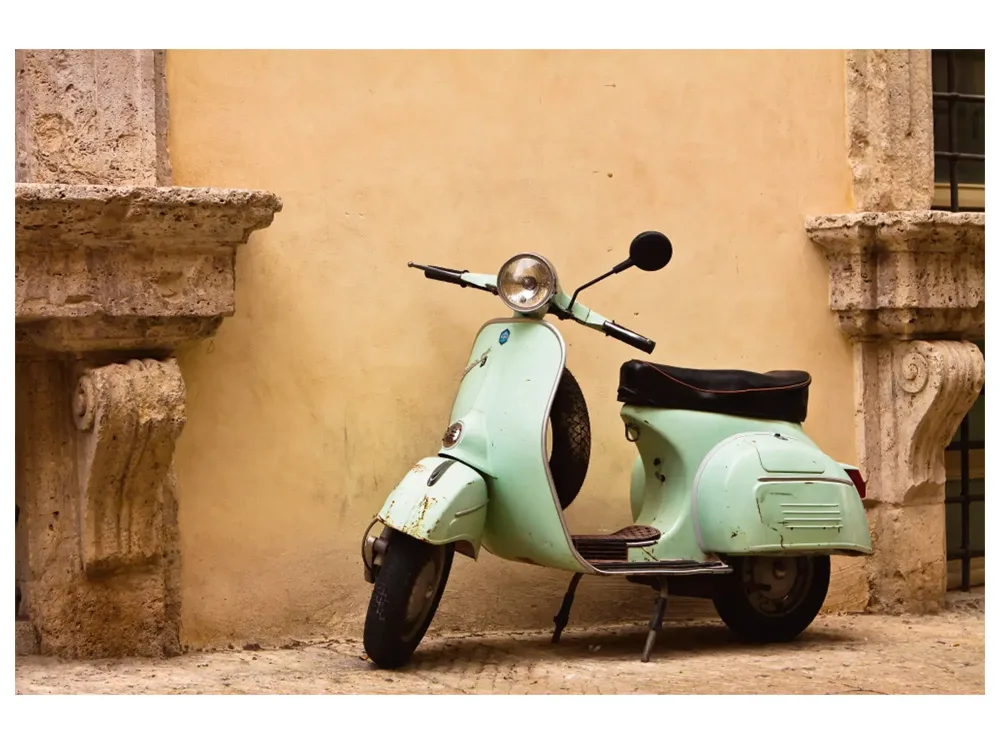 image LAND Digitaldruck auf Acrylglas Dolce Vita! Italienischer Roller  | Schubiger Möbel