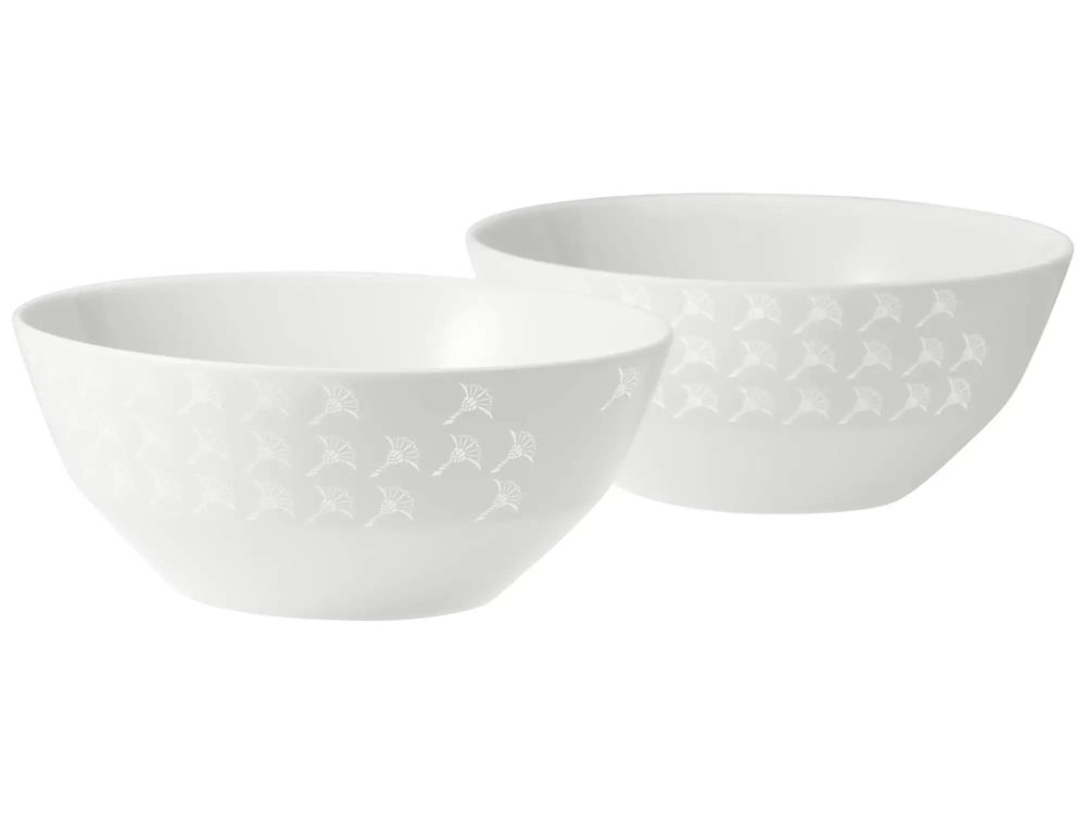 Joop Schalen Set à 2 Stk Faded Cornflower, Weiss Auf Weiss Weiss | Schubiger Möbel