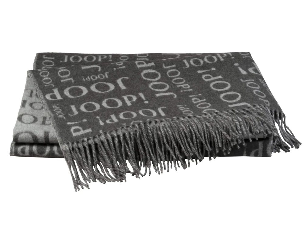 Biederlack Plaid Fine-Repeat Anthrazit 130x170 cm Grau | Schubiger Möbel