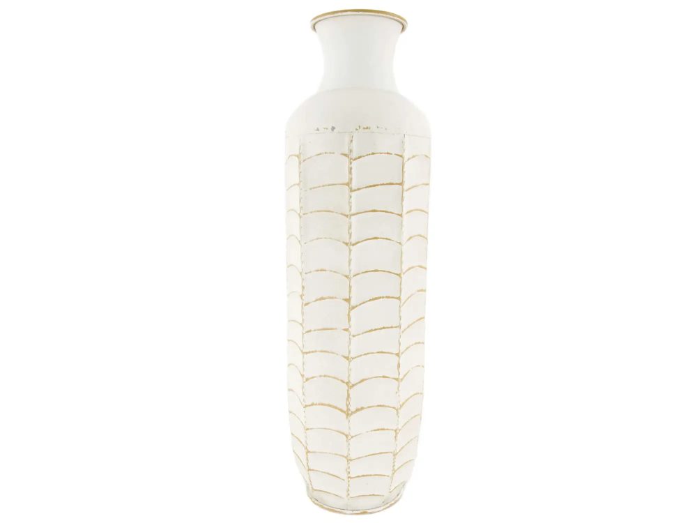 Decofinder Flasche Metall Creme H: 50 cm  | Schubiger Möbel
