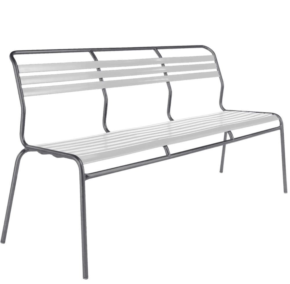 Schaffner Lättli-3er-Bank Säntis Weiss | Schubiger Möbel