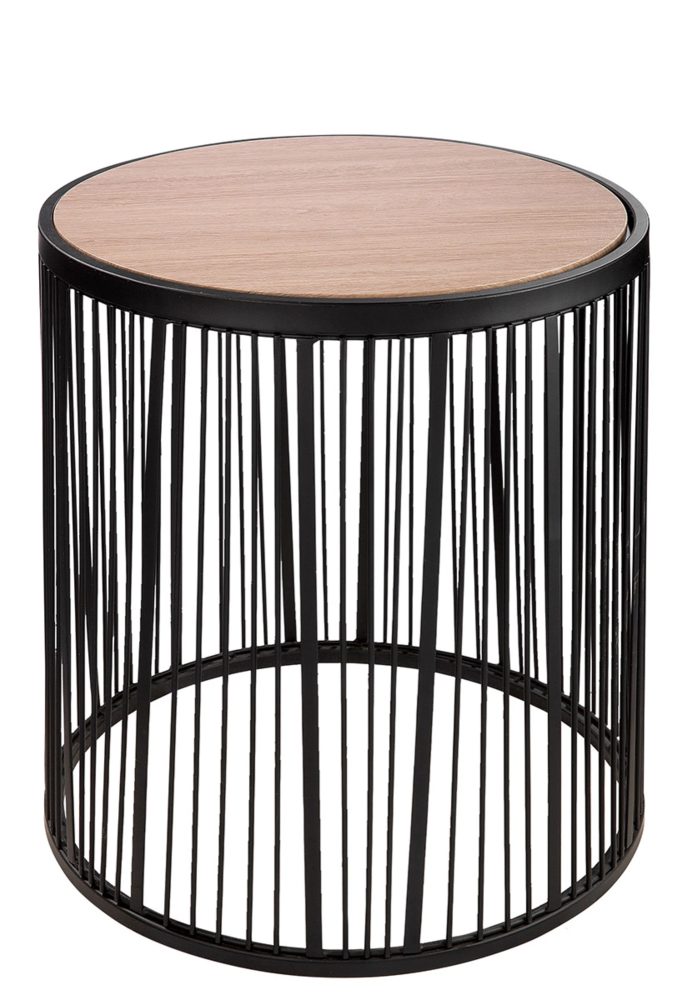 Gilde Beistelltisch Stripes, Schwarz H: 45 cm  | Schubiger Möbel