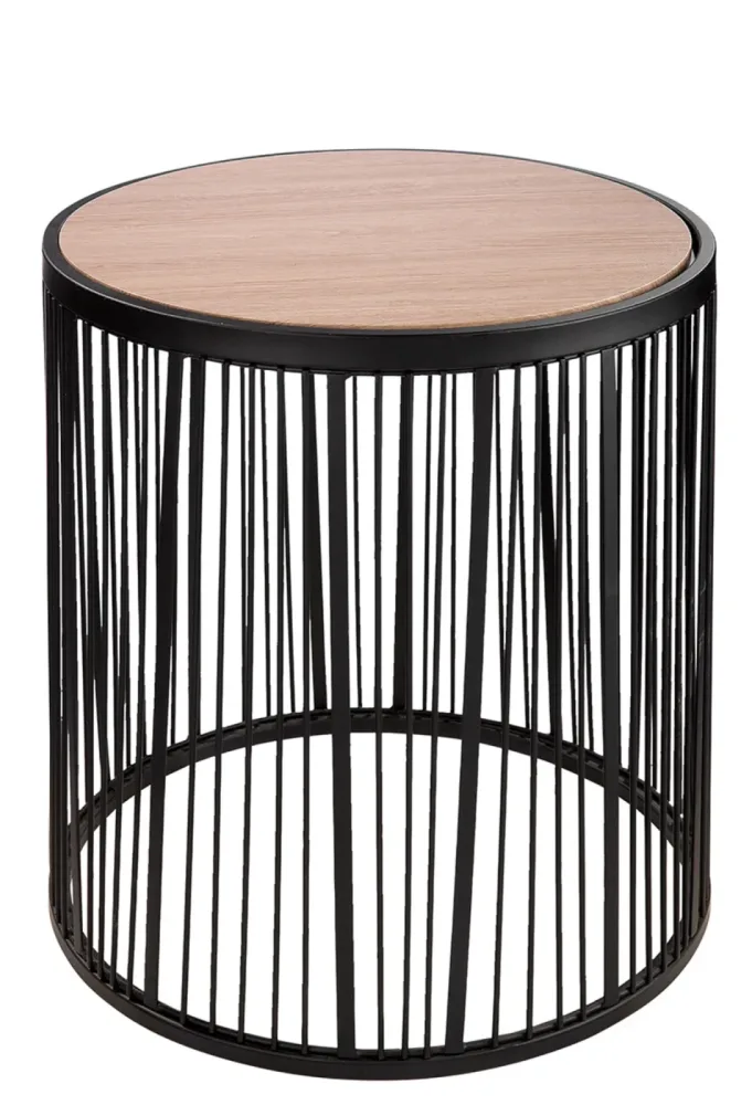Gilde Beistelltisch Stripes, Schwarz H: 45 cm  | Schubiger Möbel