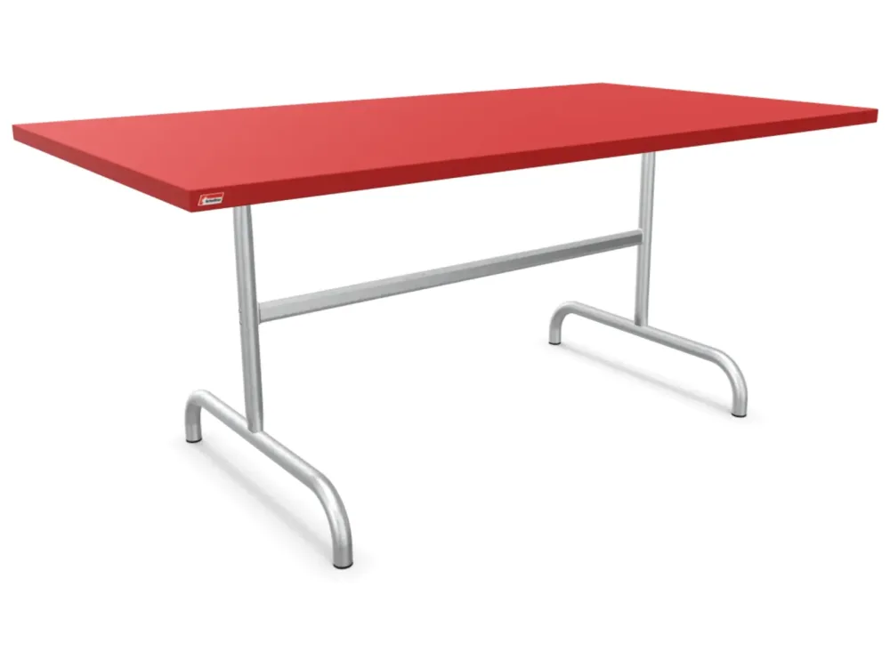 Schaffner Metall-Tisch Säntis Feuerverzinkt Rot | Schubiger Möbel