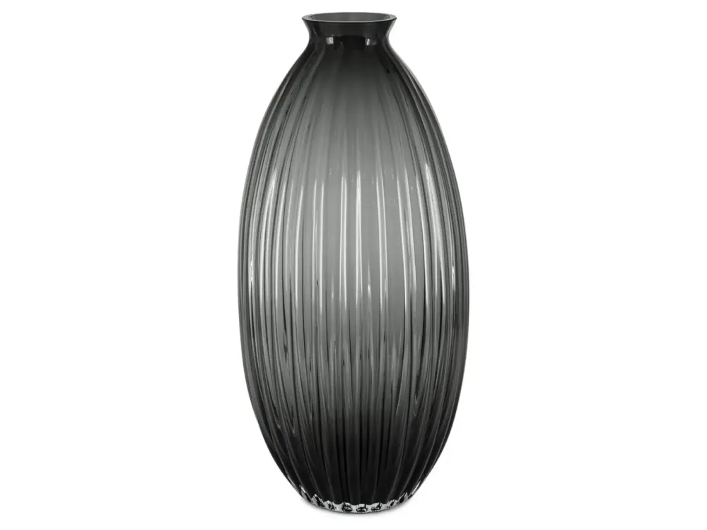 Abhika Vase Rauchglas H: 25 cm Transparent | Schubiger Möbel