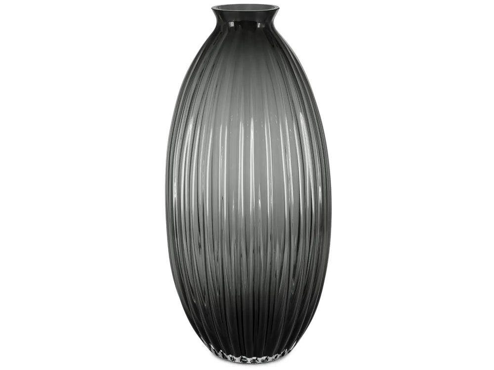 Abhika Vase Rauchglas H: 25 cm Transparent | Schubiger Möbel