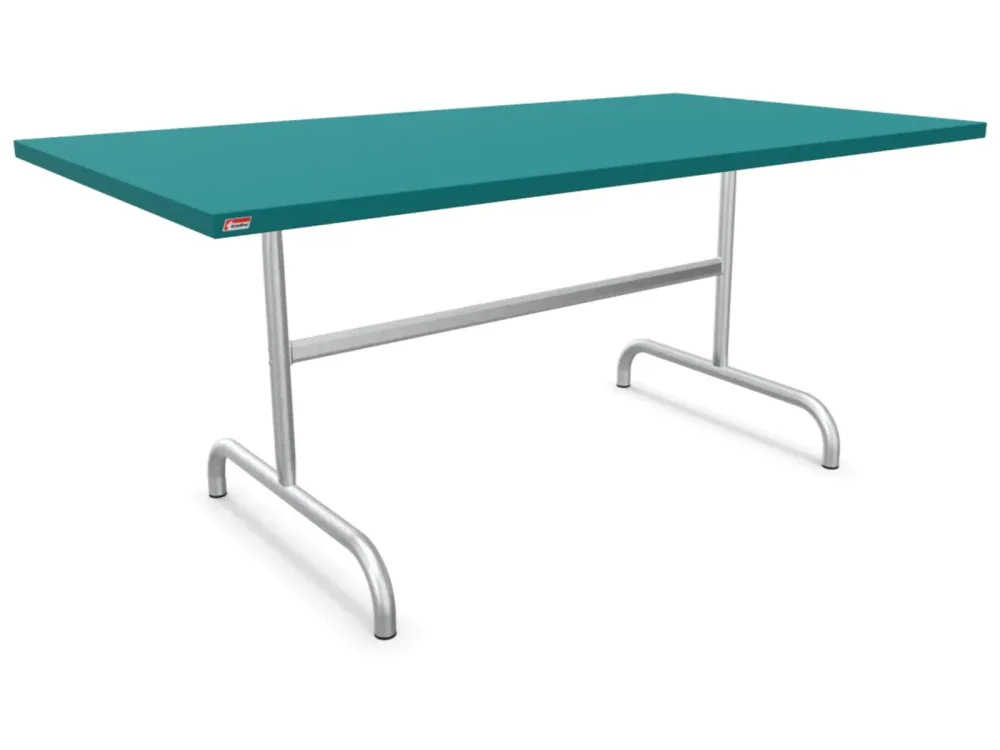 Schaffner Metall-Tisch Säntis Feuerverzinkt Blau | Schubiger Möbel