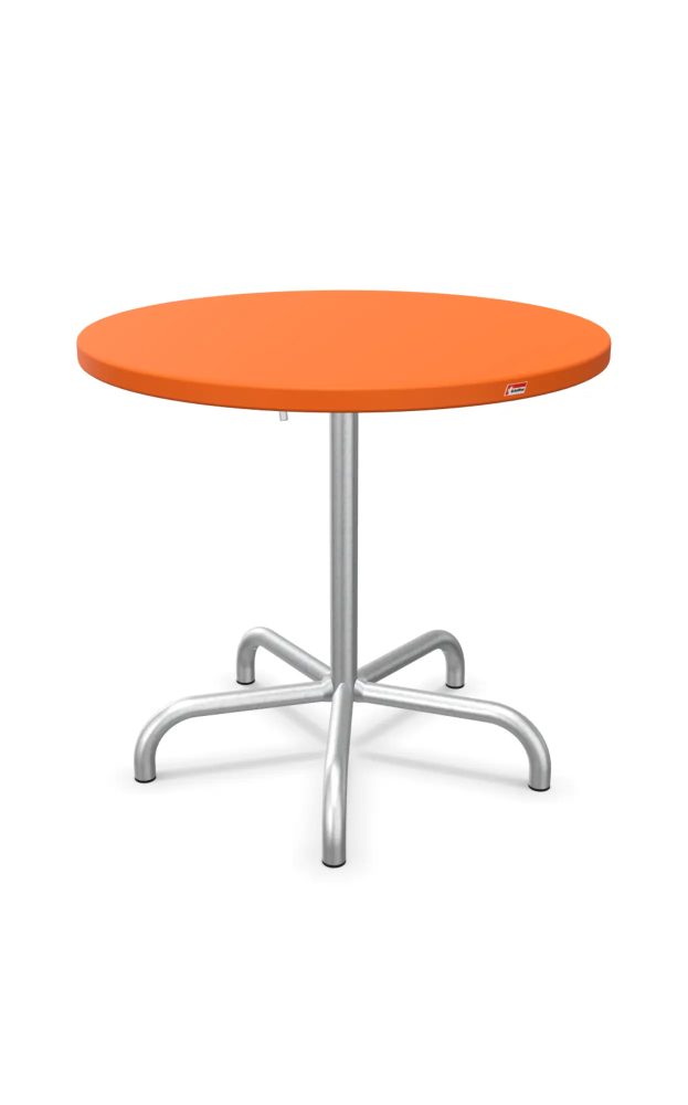 Schaffner Metall-Tisch Rigi Rund Feuerverzinkt Orange | Schubiger Möbel