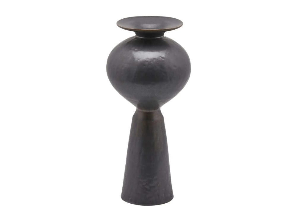 Edg Vase Keramik Schwarz H: 39 cm Schwarz | Schubiger Möbel