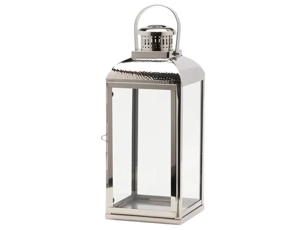 Edg Laterne Metall Silber H: 60 cm Grau | Schubiger Möbel