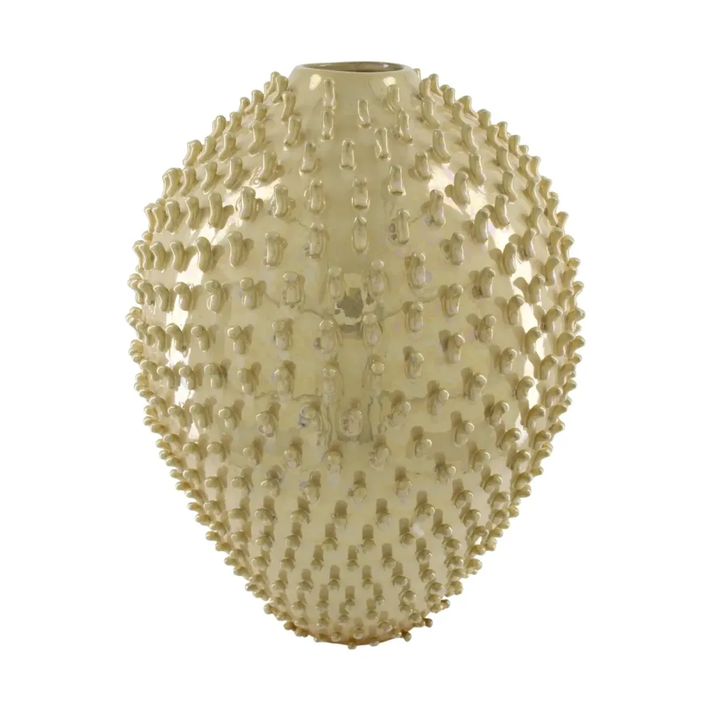 Decofinder Vase Puffiso, Keramik, Perlmutt  | Schubiger Möbel