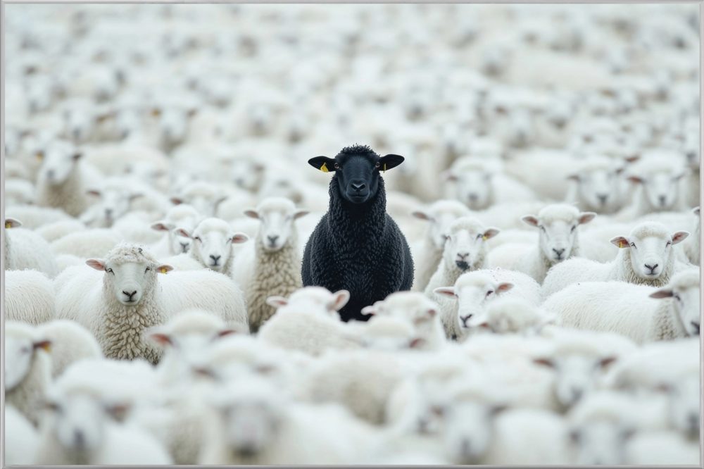 image LAND Bild mit Rahmen Black Sheep  | Schubiger Möbel