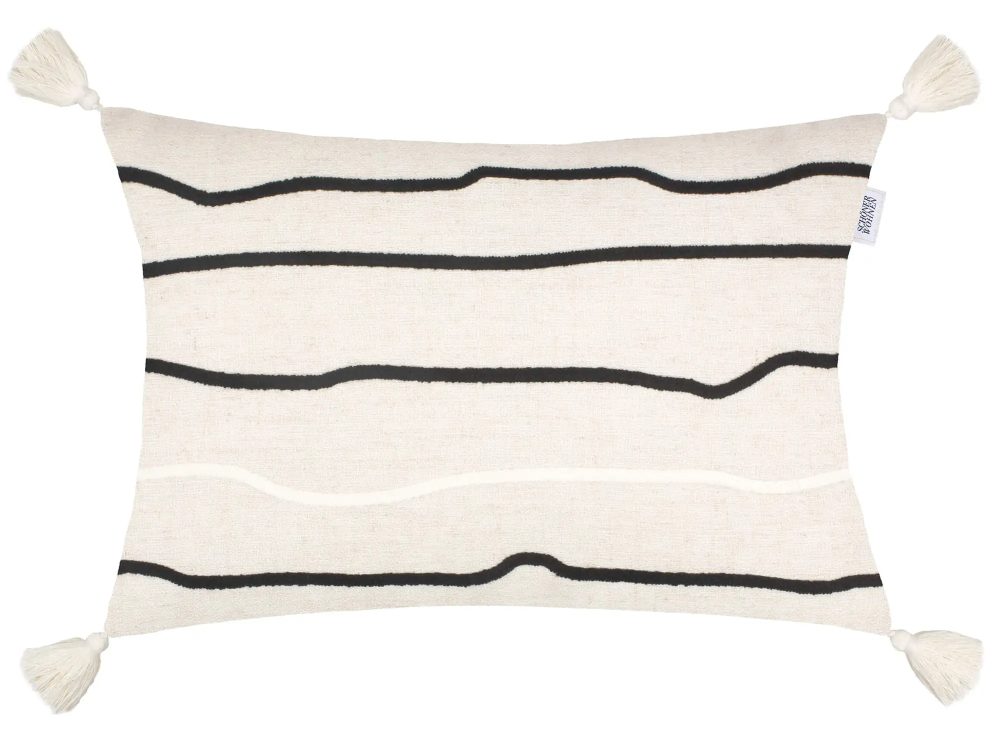 Stoeckel & Grimmler Kissenhülle Boho, Offwhite 58x38 cm Weiss | Schubiger Möbel