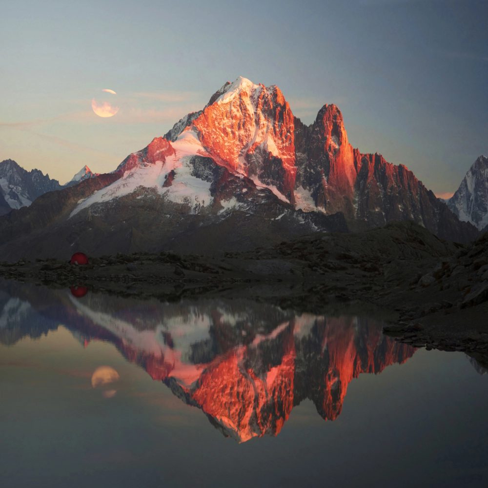 image LAND Canvas Bergpanorama mit See in Abendstimmung  | Schubiger Möbel