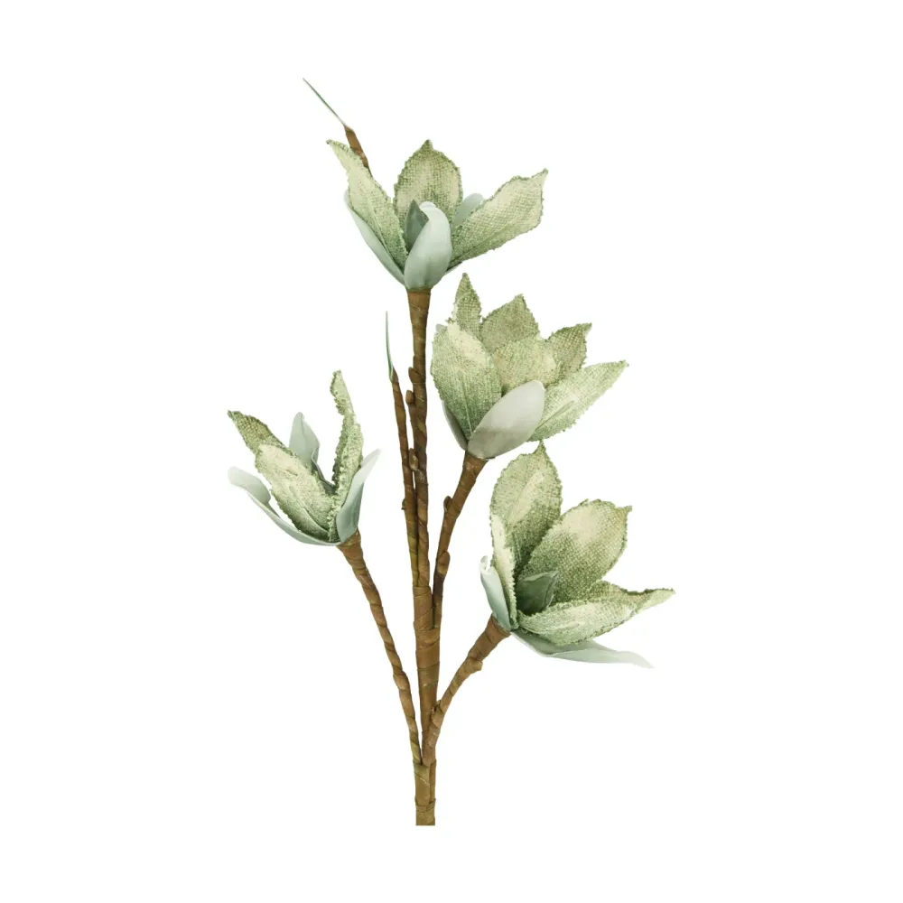 Decofinder Kunstblumen Magnolie Jute, Grün  | Schubiger Möbel