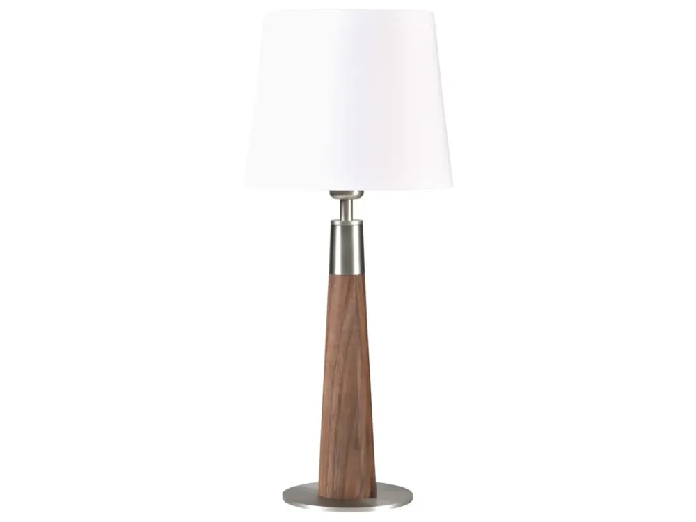 HerzBlut Hockerlampe Chios Nussbaum Holzfarbig | Schubiger Möbel