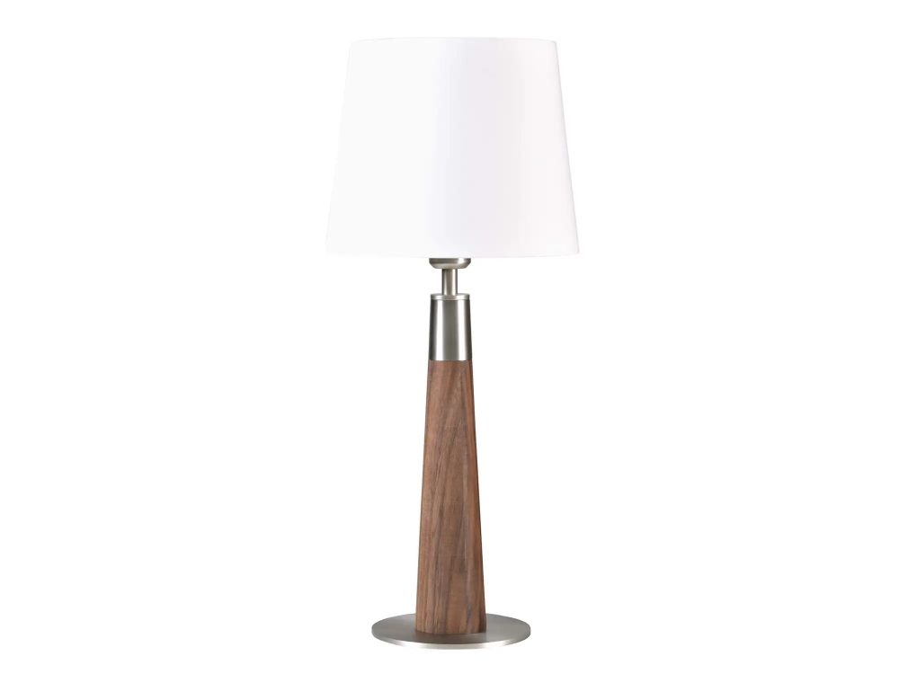 HerzBlut Hockerlampe Chios Nussbaum Holzfarbig | Schubiger Möbel