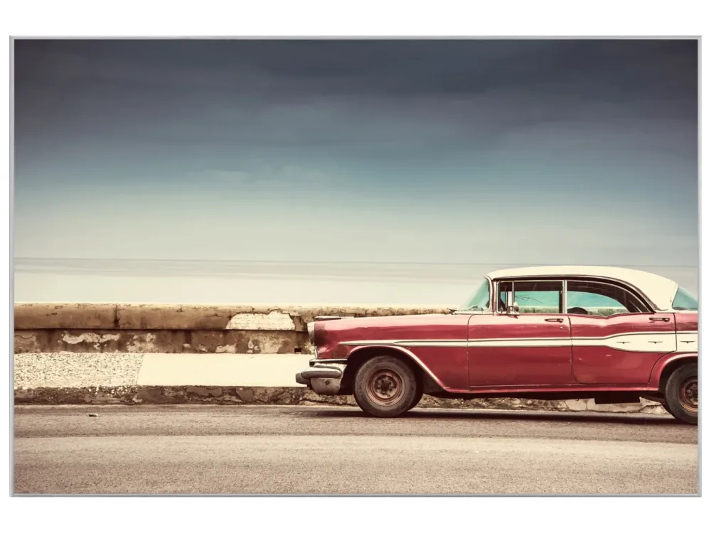 image LAND Bild mit Rahmen Roter Oldtimer  | Schubiger Möbel