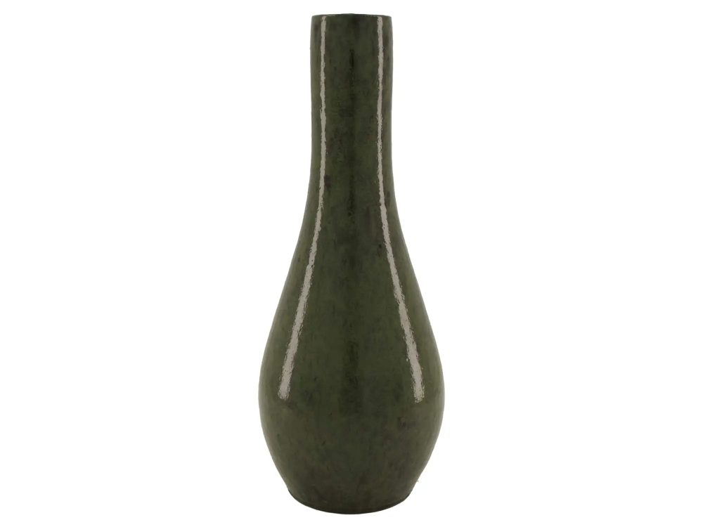 Decofinder Flasche Keramik Dunkelgrün D: 14 cm  | Schubiger Möbel