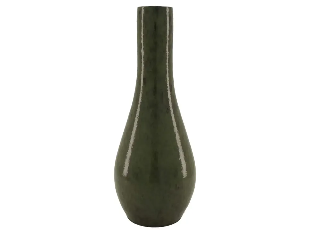 Decofinder Flasche Keramik Dunkelgrün D: 14 cm  | Schubiger Möbel