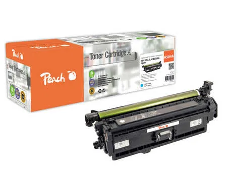 Peach HP 504 AC Toner cy ersetzt HP No. 504A C, CE251A für z.B. HP Color LaserJet CM 3500, HP Color LaserJet CM 3530 FS MFP