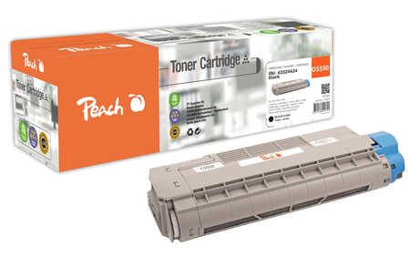 Peach O4332/36/38 Toner bk ersetzt OKI 43324424 für z.B. OKI C 5900, OKI C 5500 N, OKI C 5550 MFP, OKI C 5550 n MFP, OKI C 5800, OKI C 5800 DN