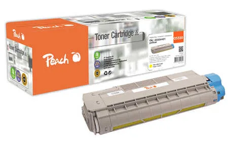 Peach O4332/36/38 Toner ye ersetzt OKI 43324421 für z.B. OKI C 5900, OKI C 5500 N, OKI C 5550 MFP, OKI C 5550 n MFP, OKI C 5800, OKI C 5800 DN